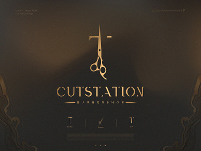 CutStation Logo Design, The barber shop identity mark