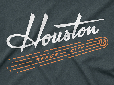 Houston (Space City) apparel astros baseball handlettering houston houston astros lettering logo retro texas am type typography