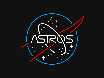 Astros NASA Tribute astros baseball houston illustration logo nasa space vector world series