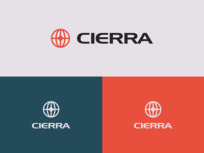 Cierra brand branding globe identity logo mark type vector