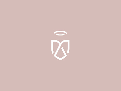 Guardian Care angel badge branding design emblem flat icon identity logo mark minimal shield