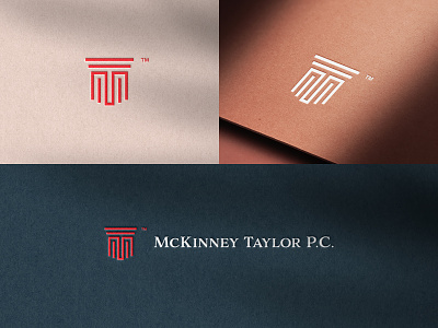McKinney Taylor Branding brand branding clean design emblem flat graphic design houston icon identity law logo mark type typography vector