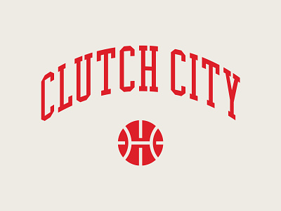 Houston (Clutch City) basketball branding clean clutch flat houston icon illustrator minimal nba rockets type typography vector