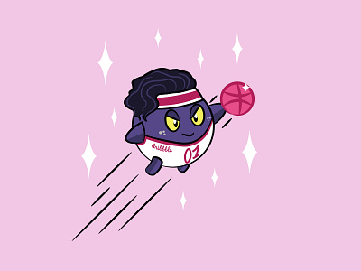 Monsphere: The Player basketball player cartoon cartoon character cartoon illustration character cute dribbble hello dribbble illustration monsphere thanks