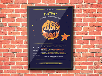 Urban Guinguette music festival illustrator photoshop ui design