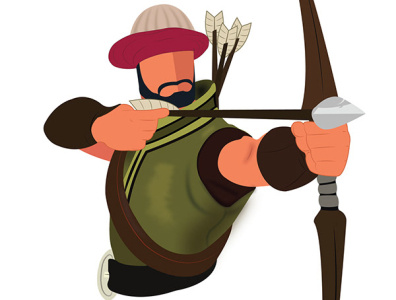 Archer Warrior cartoon character cartoon design charachter design illustration