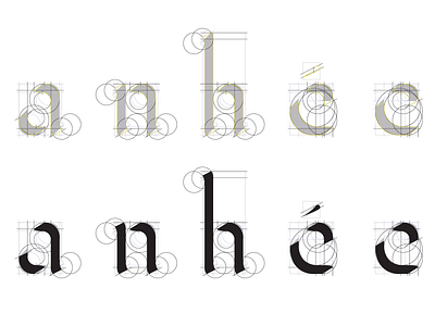 Logo Anhee Concept branding design flat icon illustration lettering logo typography vector