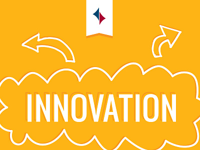 Innovation illustration innovation motivational poster quote yellow