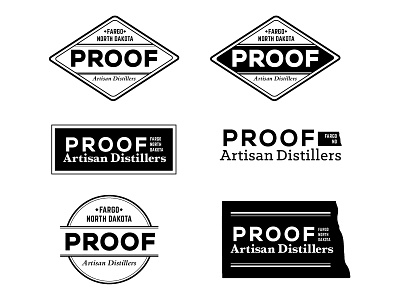 Proof Artisan Distillers alcohol artisan badge booze brand distillers distillery logo logo design spirits stamp
