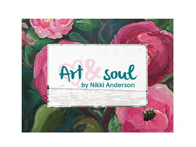 Art and Soul ampersand business card fresh heart logo painterly painting soul