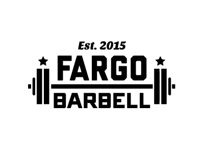 Fargo Barbell banner barbell crossfit fargo gym logo weightlifting