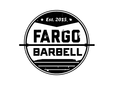 Fargo Barbell banner barbell circle crossfit fargo flag gym logo weightlifting