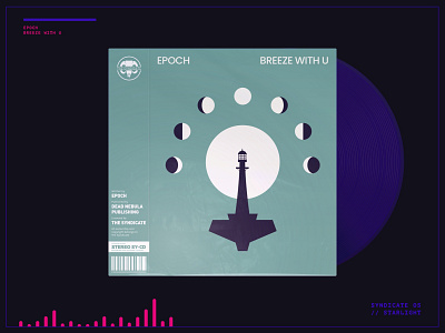 Paradise Killer • Breeze With U album album art album cover art barcode cd cover cover art cover artwork covers illustration lighthouse moon moon phases music song vaporwave vinyl