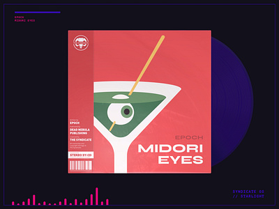 Paradise Killer • Midori Eyes album album art album cover art barcode cd cocktail cover cover artwork eye illustration music obi strip song vaporwave vinyl