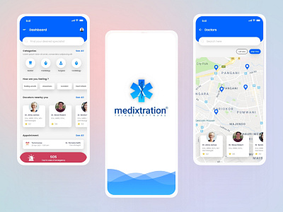 Medixtration doctor health healthapp medical medicalapp medicine patient sos ui