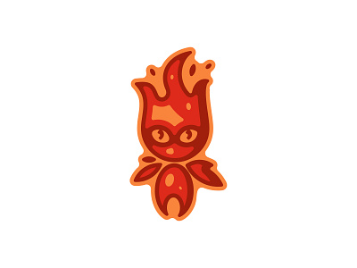 Little Fiery Man Logo fiery fire flame logo logo logo design logodesign logotype man
