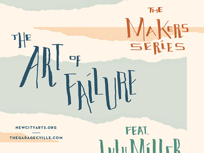 Makers Series brush lettering collage failure hand lettering illustration