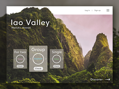 Iao Valley design ecommerce hawaii travel ui user inteface ux web web design
