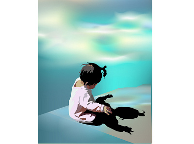 IM2 baby child game illustration kid light neon psychology realistic shadow sky vector