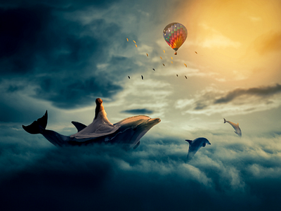Above the clouds photo manipulation above advertising clouds graphic design photo manipulation photoshop