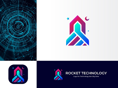 Logo for Rocket Technology branding icon logo motion graphics