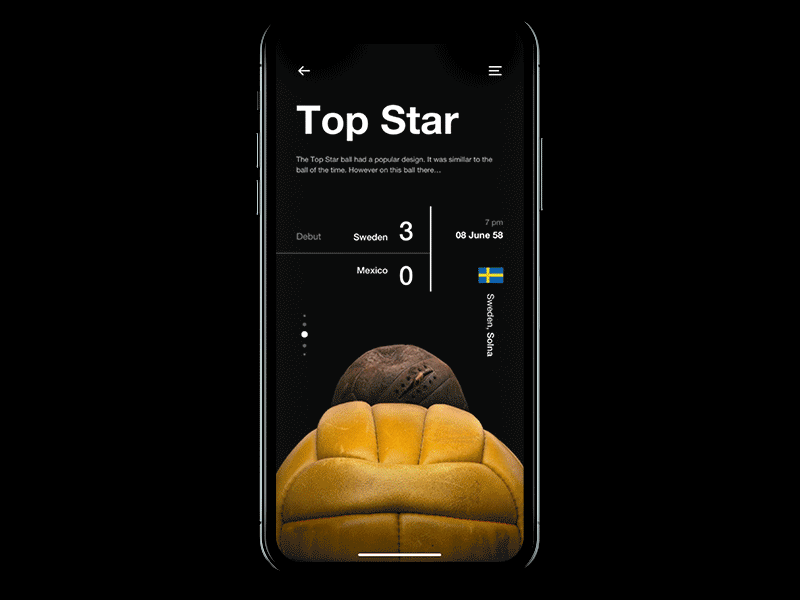 FIFA World Cup Balls - Concept App app information fifa gif retro tournament ios world cup concept mobile app motion details swipe principle ball football animation interaction iphone x 7ninjas