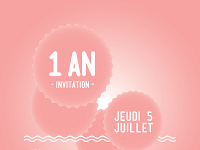 1 year invitation debut design graphic invitation new newbie pink