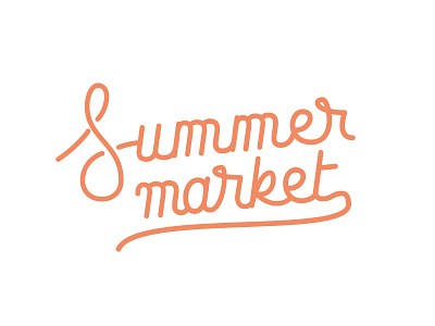 Summer market handmade handtype lettering letters logo logotype market orange script summer type typography
