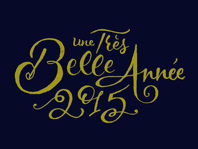 Greeting card for Only View 2015 belle année greeting card handmade happy new year lettering type typography