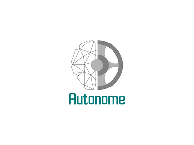 Autonome - Driver less car dailylogochallenge design flat illustration logo vector