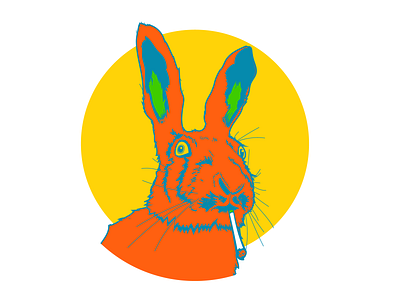 Trippy Rabbit design flat illustration mascot mascot character mascot logo portfolio t shirt art t shirt design tshirt graphics vector
