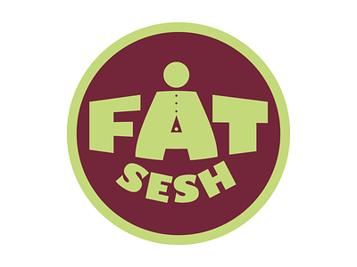 Fat Sesh design drink drunk flat food funny funny illustration illustration logo logodesign portfolio vector