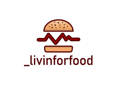Livin for food blog design food illustration instagram logo logodesign portfolio restaurant review reviews vector