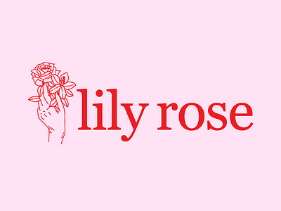Lily_Rose botanical branding design flowers illustration logo