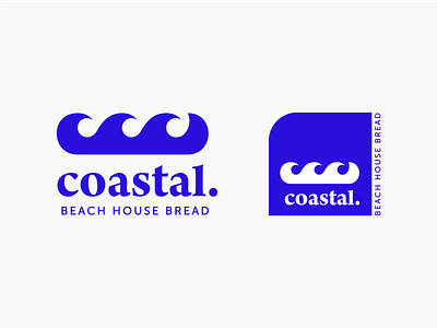 Coastal logo bakery beach coast logo logodesign sticker type typography waves