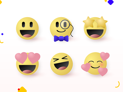 Emoji exploration 3d 3d effect adorable bright cute emoji emoticon emotion illustration lovely react reactions