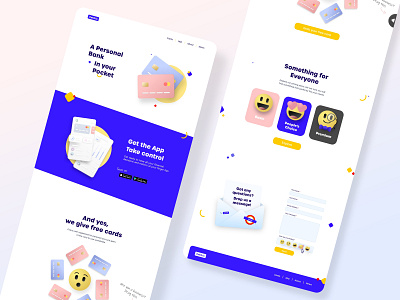 Banking web concept 3d 3d effect banking card cute emoji finance illustration website