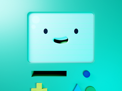 BMO - Adventure time 3d adventure time blender bmo cartoon character console game gameboy illustration smile