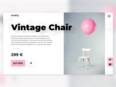 Product page - Daily UI buy chair clean commerce daily 100 daily ui e comerce modern product shop vintage web website