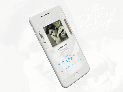 Music player - Daily UI app clean daily 100 daily ui killers mockup music music player player rotato song white