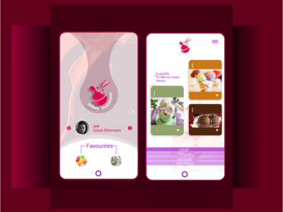 Ice Cream App branding design ui ux