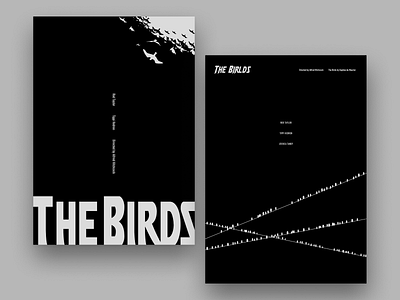 Movie Poster Challenge / The Birds film poster graphicdesign hitchcock illustration minimal movie poster poster typography