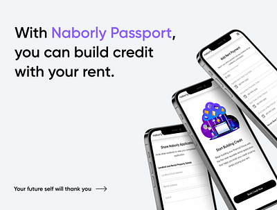 New at Naborly: Naborly Passport build credit credit builder instagram ad rent payments report rent report rent payment ui ux