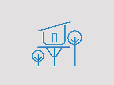 Tree House Icon icon illustration line work tree house vectorz