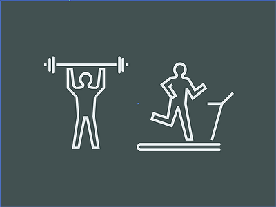 Fitness Center Amenity Icon communal exercise fitness icon illustration vector