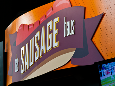 Camden Yards - Das Sausage Haus baseball egd mlb orioles signage sports stadium type typography