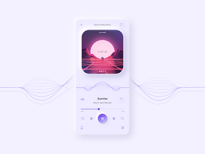 Daily UI. 009 - Music Player adobexd app concept dailyui dance music design music music player soundwaves ui user experience user interface user interface design ux