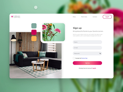 Adobe XD Playoff - 🌷Flor.All adobexd animation app color palette concept createwithadobexd design microinteraction typing ui user interface user interface design ux