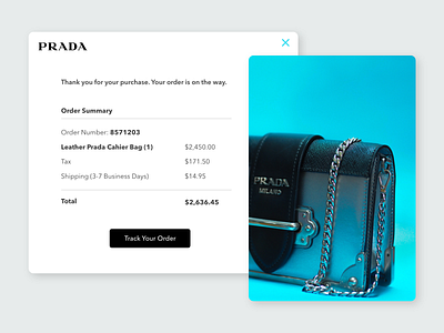 👜Daily UI. 017 - Email Receipt adobexd bags concept dailyui design ecommerce email receipt prada ui user interface user interface design ux