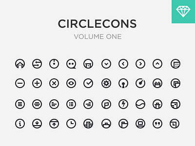 Circlecons Vol1 Sketch Download app chat icon check icon download free home icon icon set psd settings icon sketch trash icon